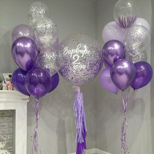 Набор шаров в фиолетовых оттенках