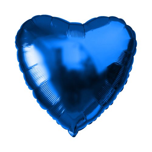 Фольгированное синее сердце 46 см