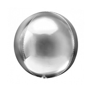 Шар 3D сфера серебро 56 см