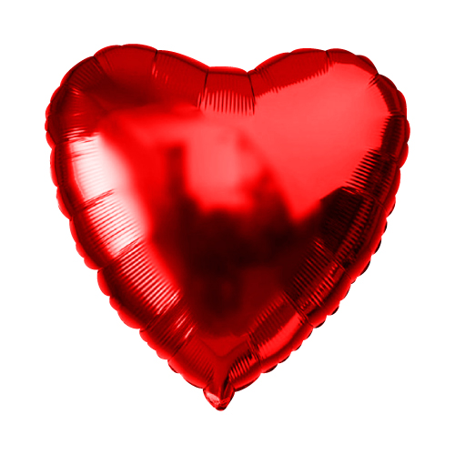 Фольгированное красное сердце 46 см